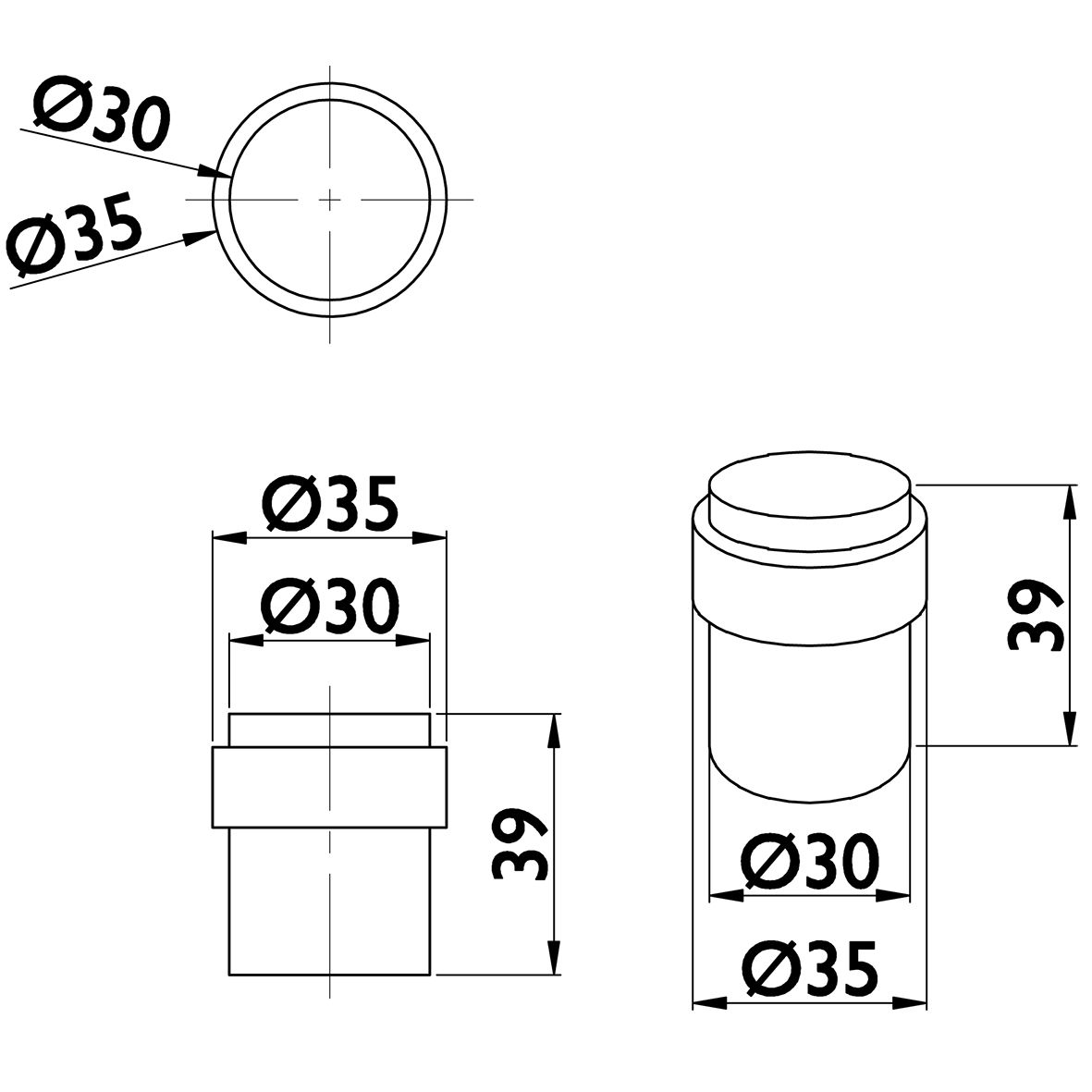 Topform Bodentürstopper Hades Ø 30 mm