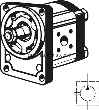 Bosch-Zahnradpumpe 4,0 ccm, Boschflansch, rechtsdrehend