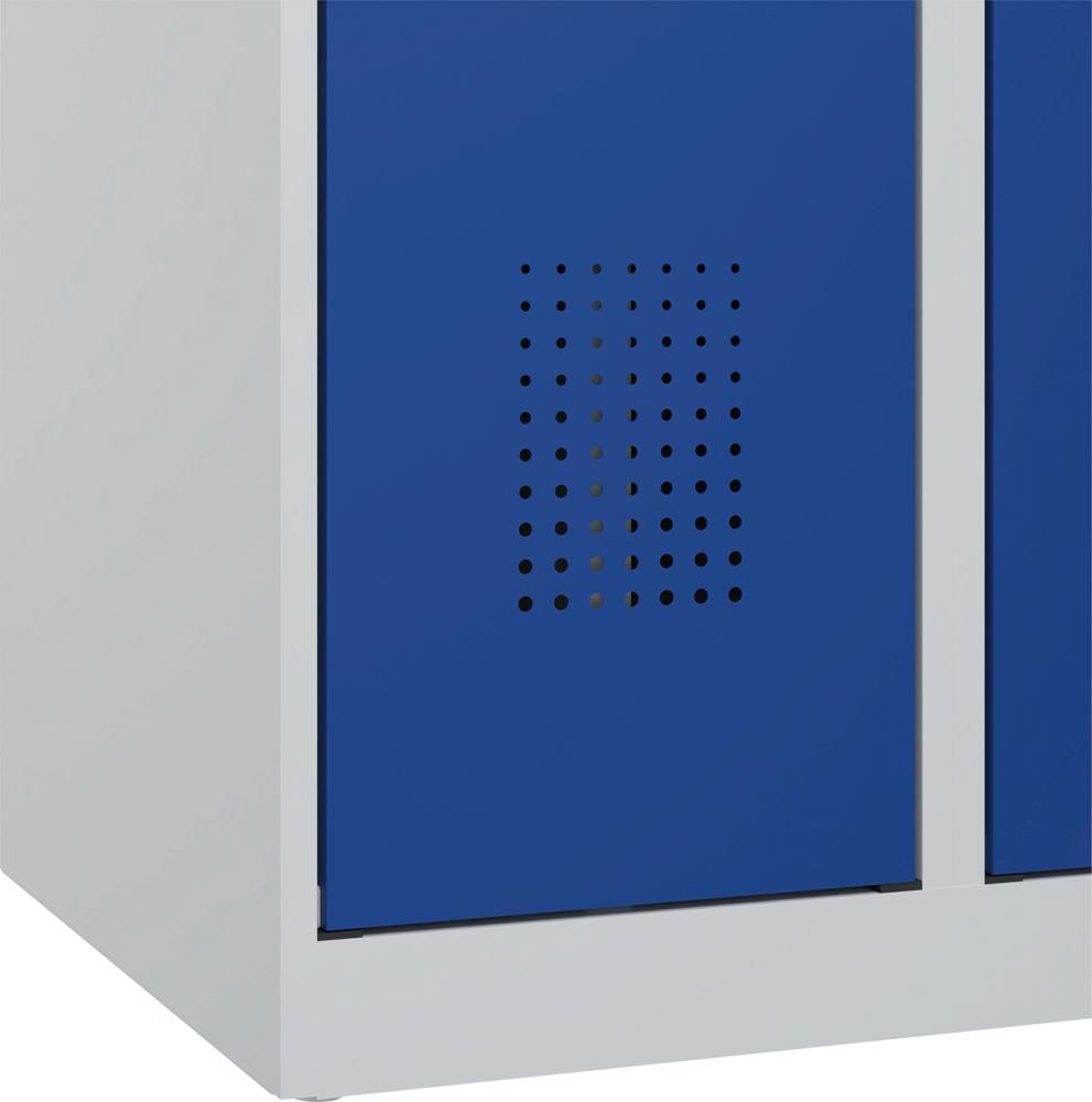 S/W-Gard.-Schrank EVOLO bodenstehend RAL 7035/7016, 2 Abteile B600xT500xH1850mm