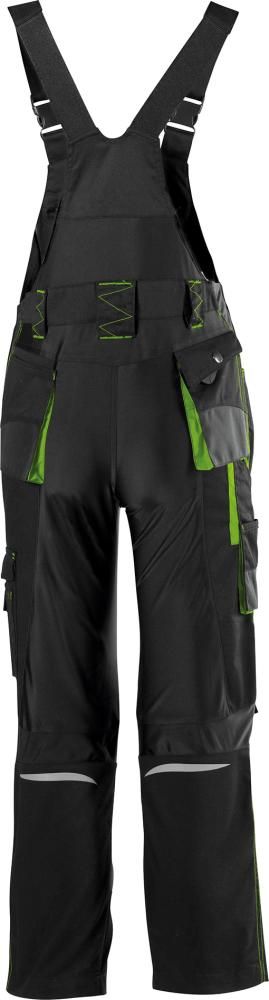 FORTIS Kids Latzhose 24, schw./limegreen,Gr146-152