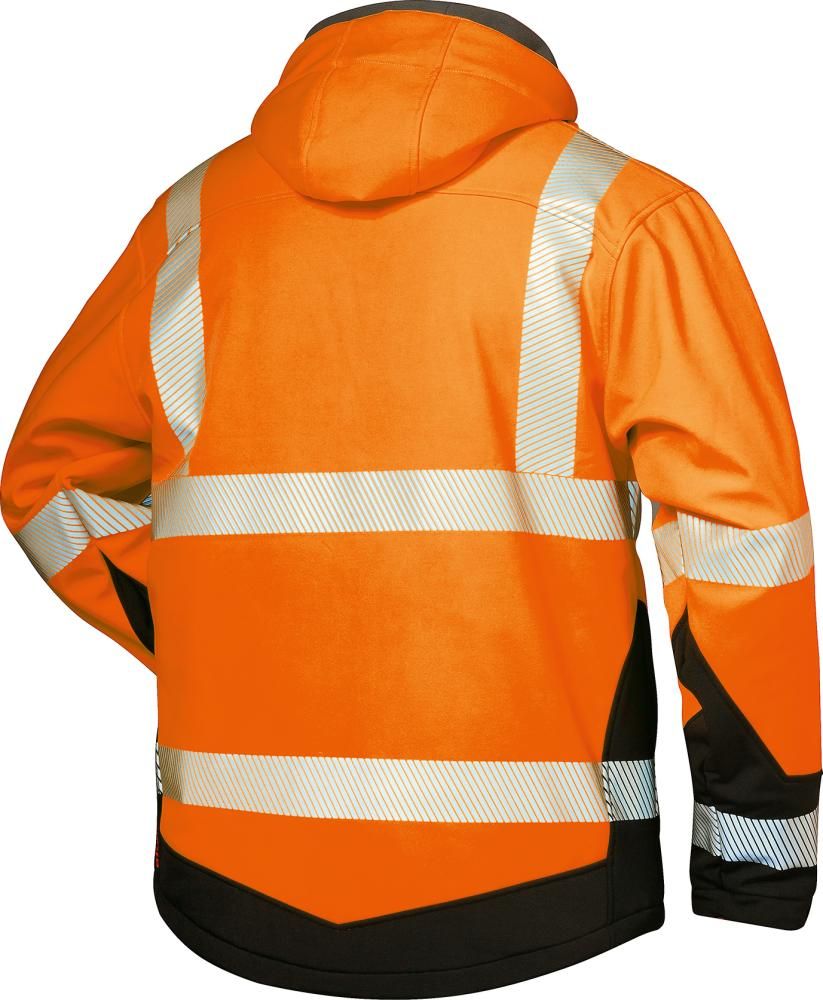 Warnjacke Lukas,SoftshellGr. L, orange/schwarz