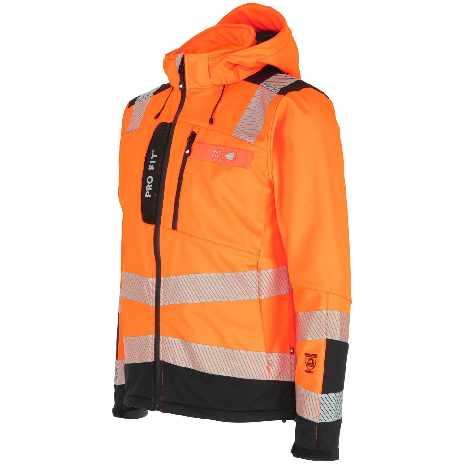 Warnschutz Softshelljacke,neonorange/schwarz XL