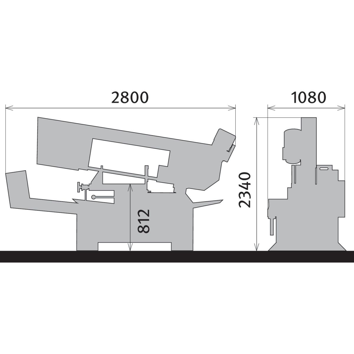 Halbautomatische Schwenkrahmen-Metallbandsäge Metallkraft BMBS 360 x 500 HA-DG