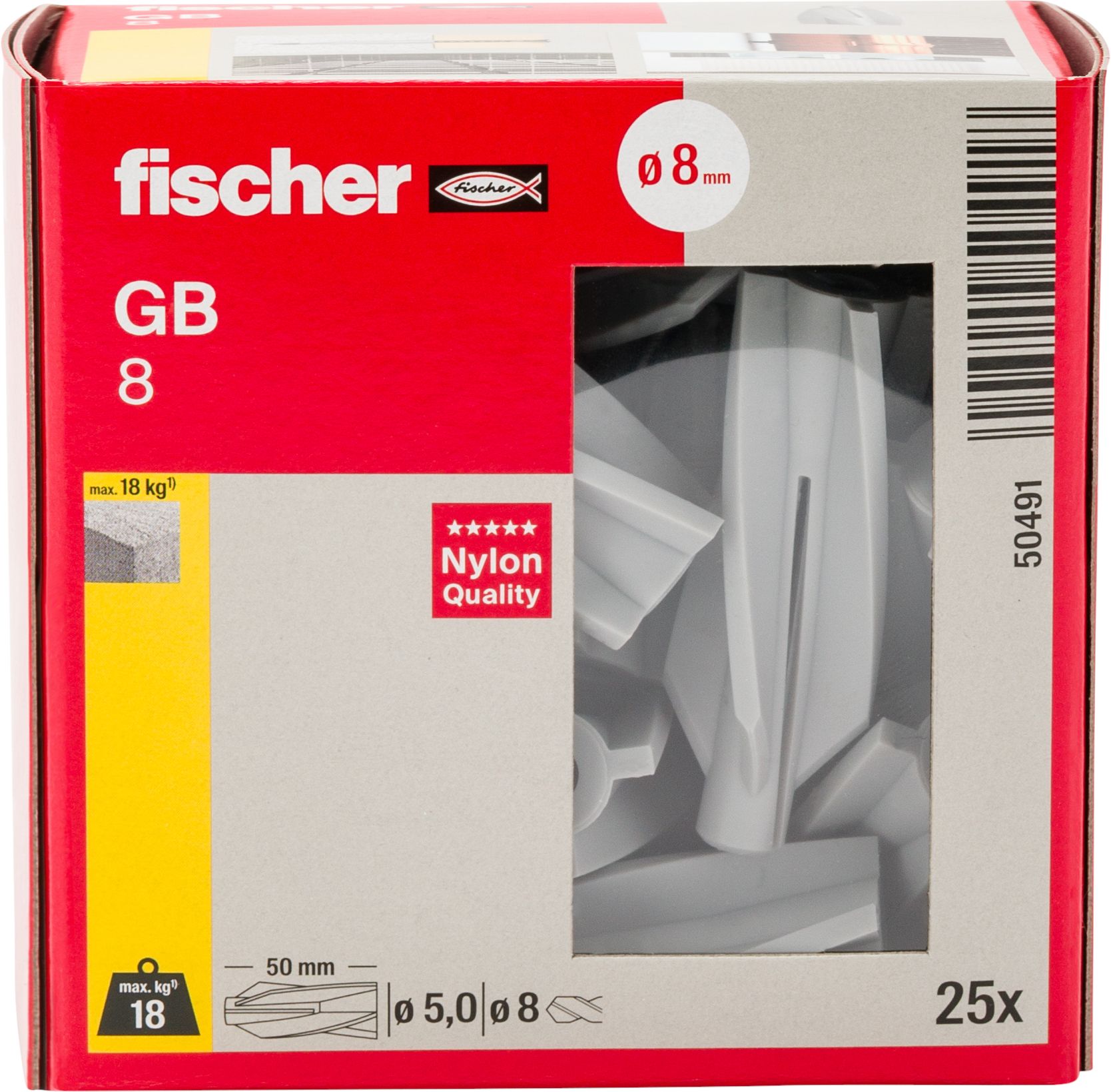 Fischer Gasbetondübel GB 8