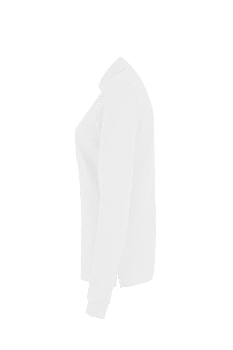 HAKRO Damen Longsleeve-Poloshirt MIKRALINAR® weiß, XS