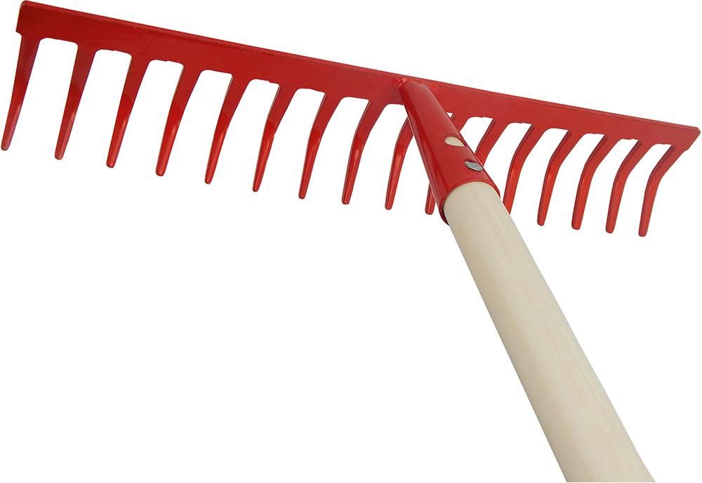 Gartenrechen 16 Zinken mit Stiel