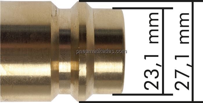 Kupplungsstecker (NW19) G 3/4"(IG), Messing