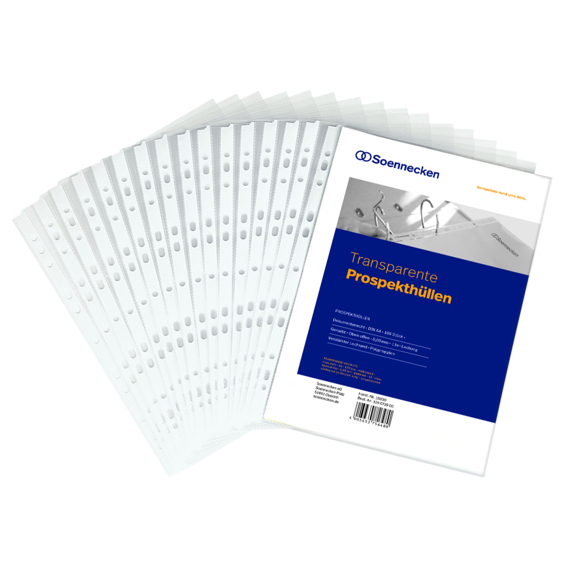 Prospekthülle DIN A4 PP transparent 100 St./Pack.