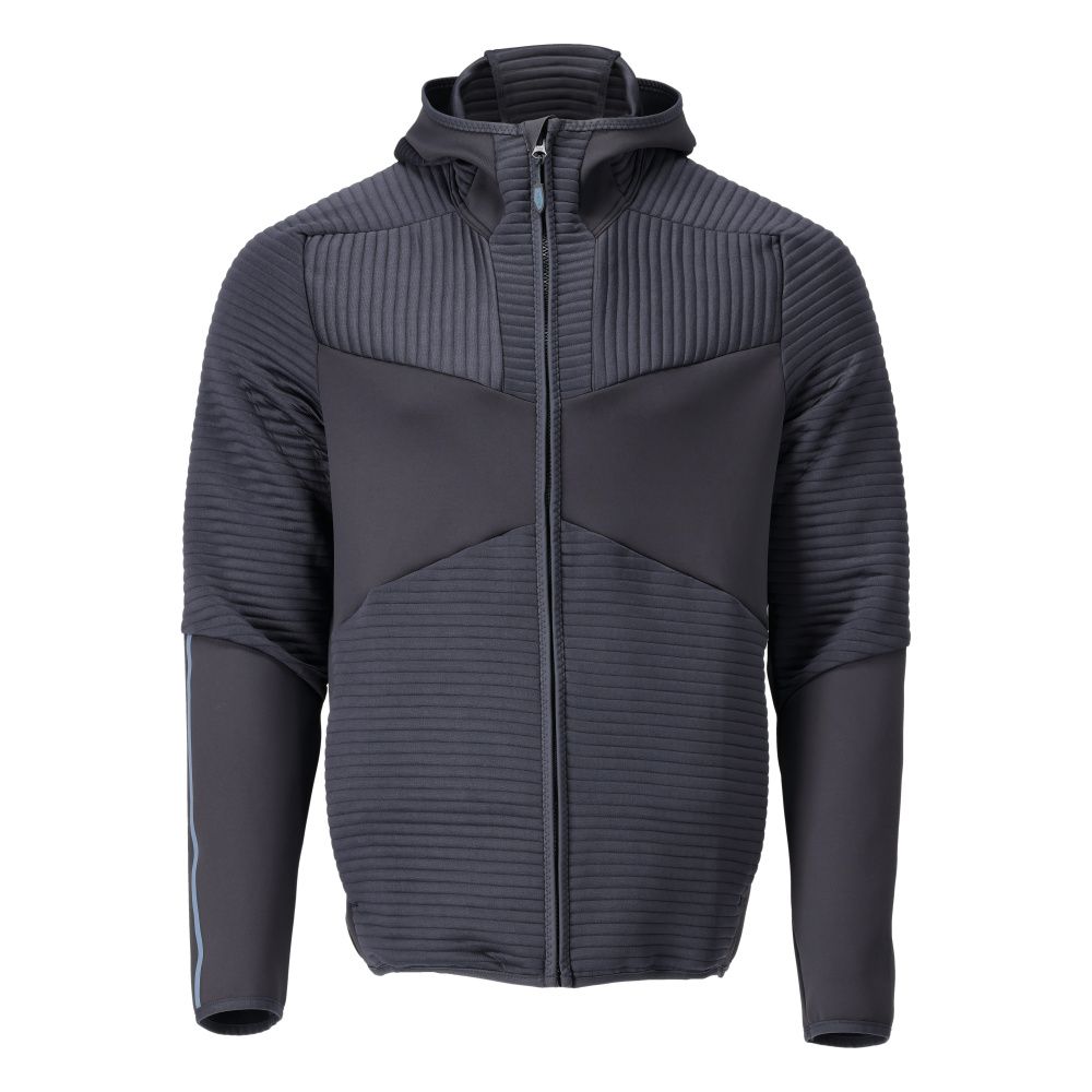 Fleece Kapuzensweatshirt mit Reißverschluss Schwarzblau, 2XL