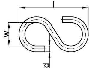 ART 88135 S-Haken Art. 45 Stahl 30 mm galv. verzinkt gal Zn S