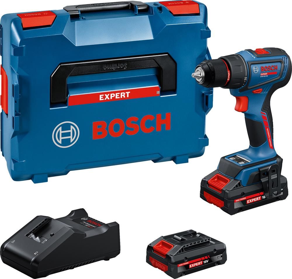 Akku-EXPERT-BohrschrauberEXSR18V-90 2xEXBA18V-40 Ladegerät, L-Boxx