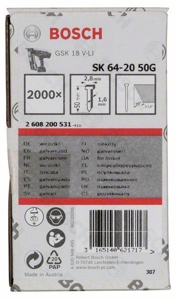 Bosch Senkkopf-Stift SK64 20G