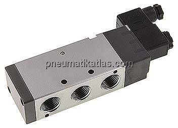 5/2-Wege Magnetventil, G 1/2", Federrückstellung, 24 V=