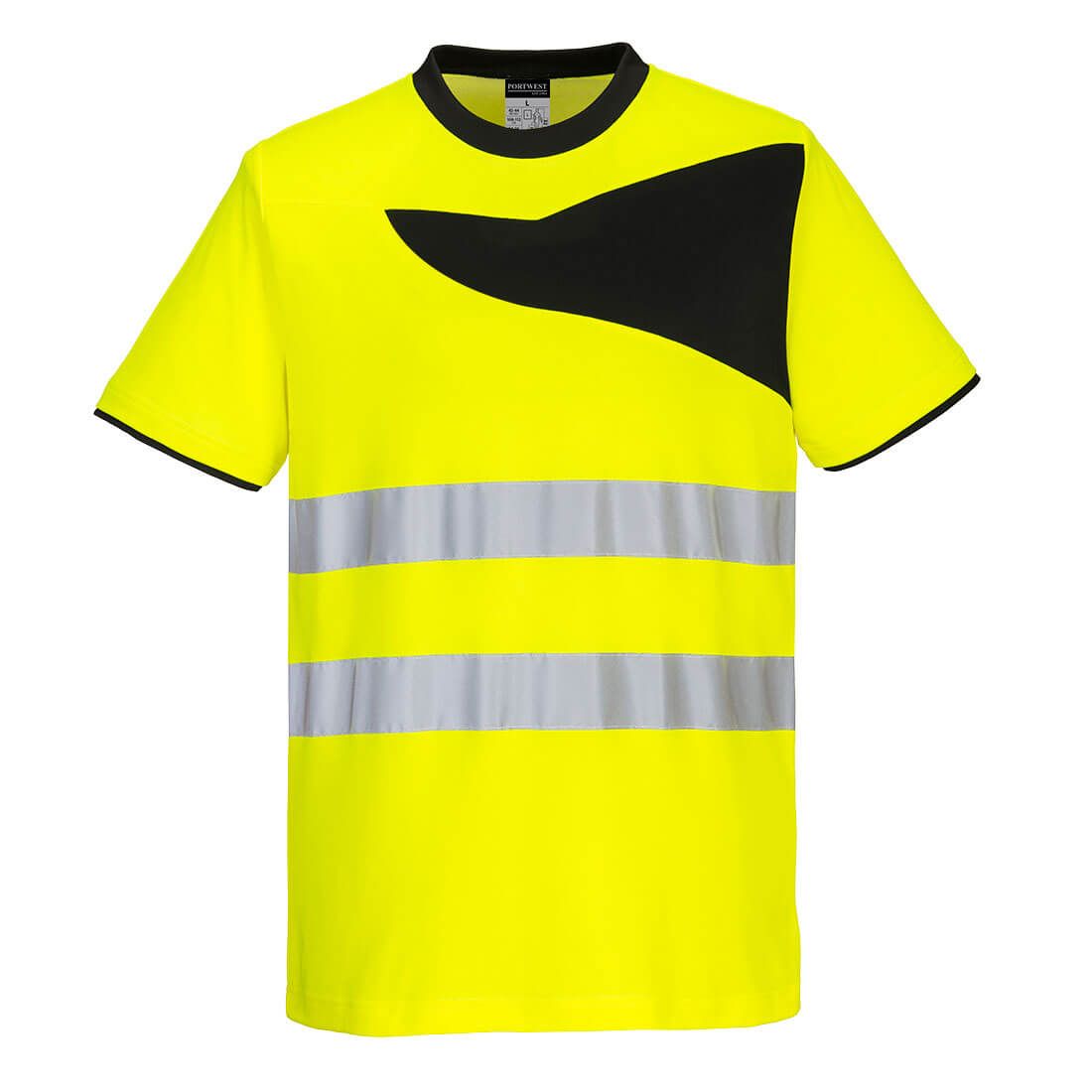 Portwest PW2 Warnschutz-T-Shirt, Gelb, Gr. M