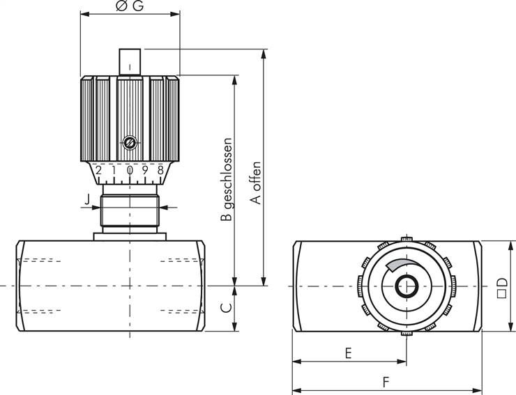Hydraulik-Drosselrückschlagventil G 1/8"