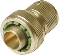 Schnellschlauchkupplung 3/4" mit Wasserstop Messing Messing
