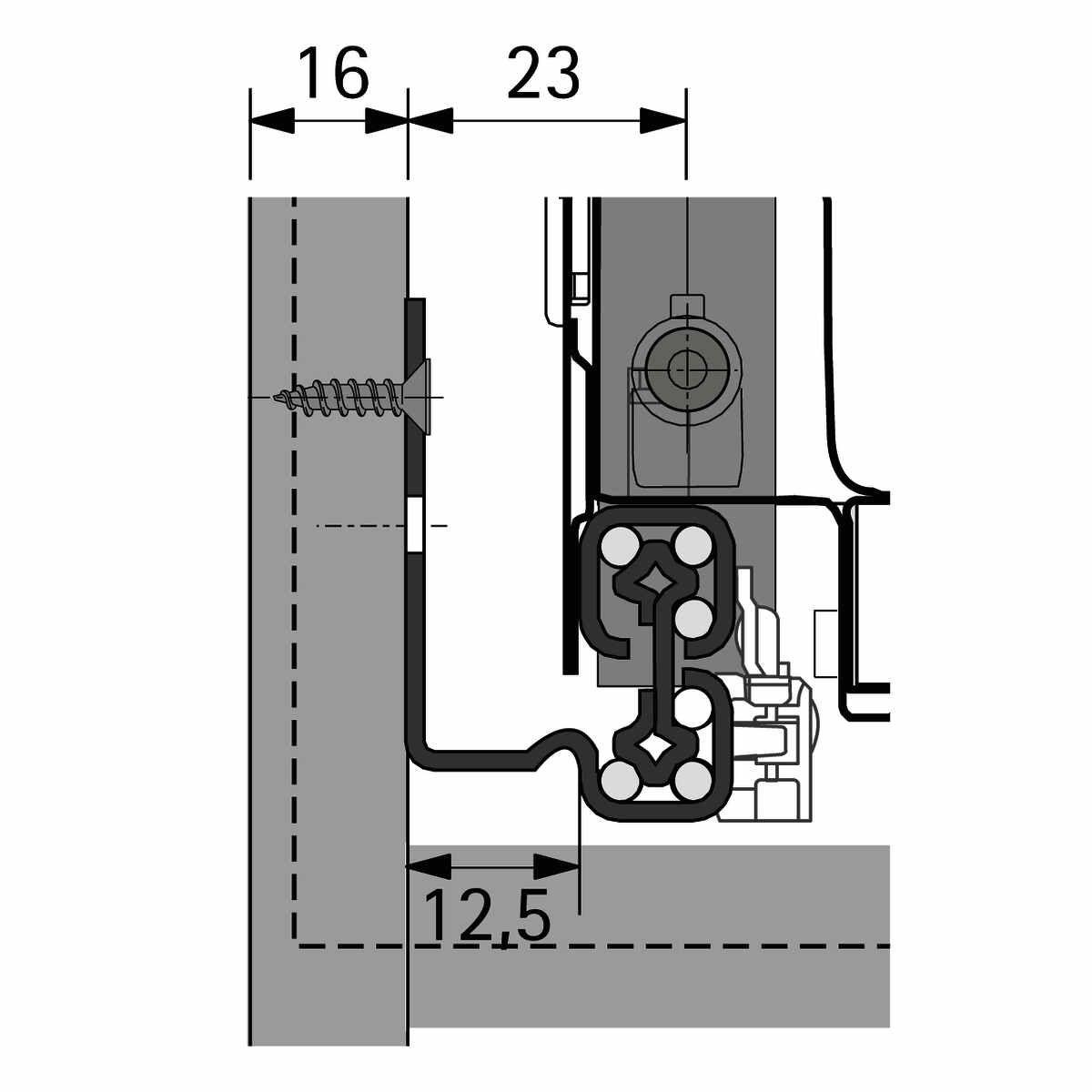Quadro V6+ Push to open, 520, EB 12,5, links