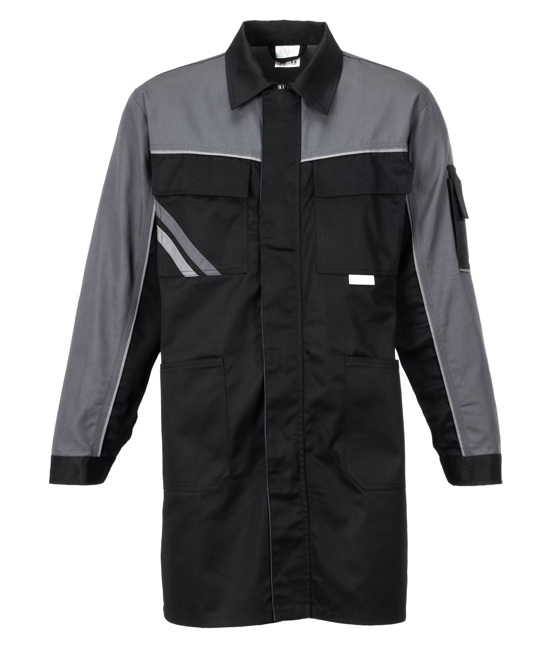 Planam Berufsmantel Highline schwarz/schiefer/zink Gr. 24