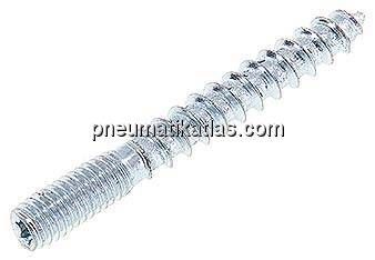 Stockschraube M 6x50, Stahl verzinkt (TORX)