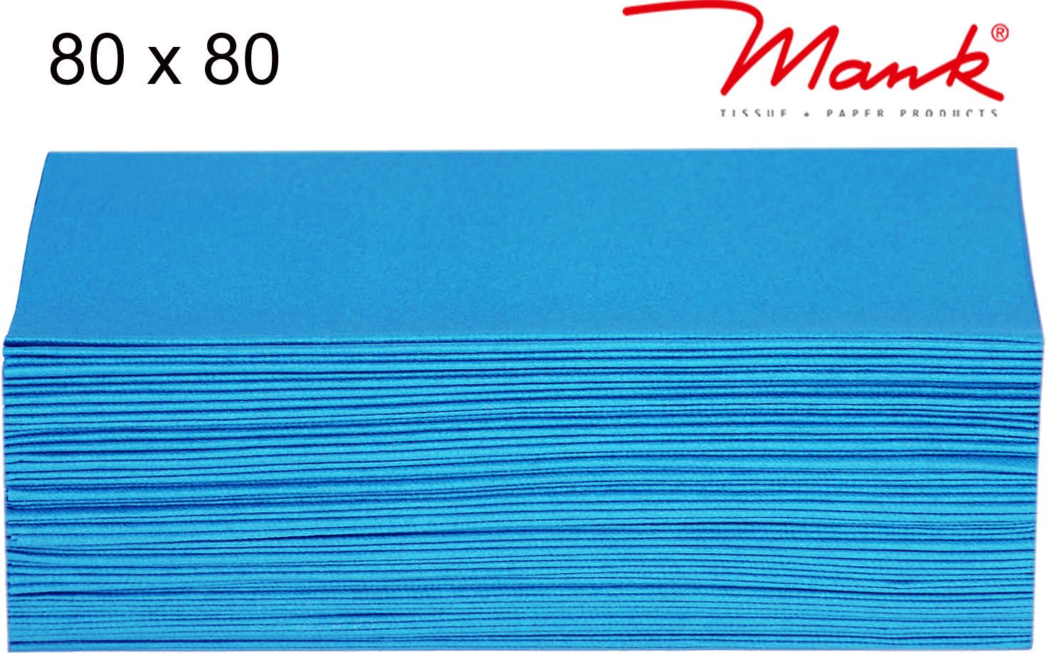 Mitteldecke 80 x 80 cm Mank Linclass aqua blau 20 Stück