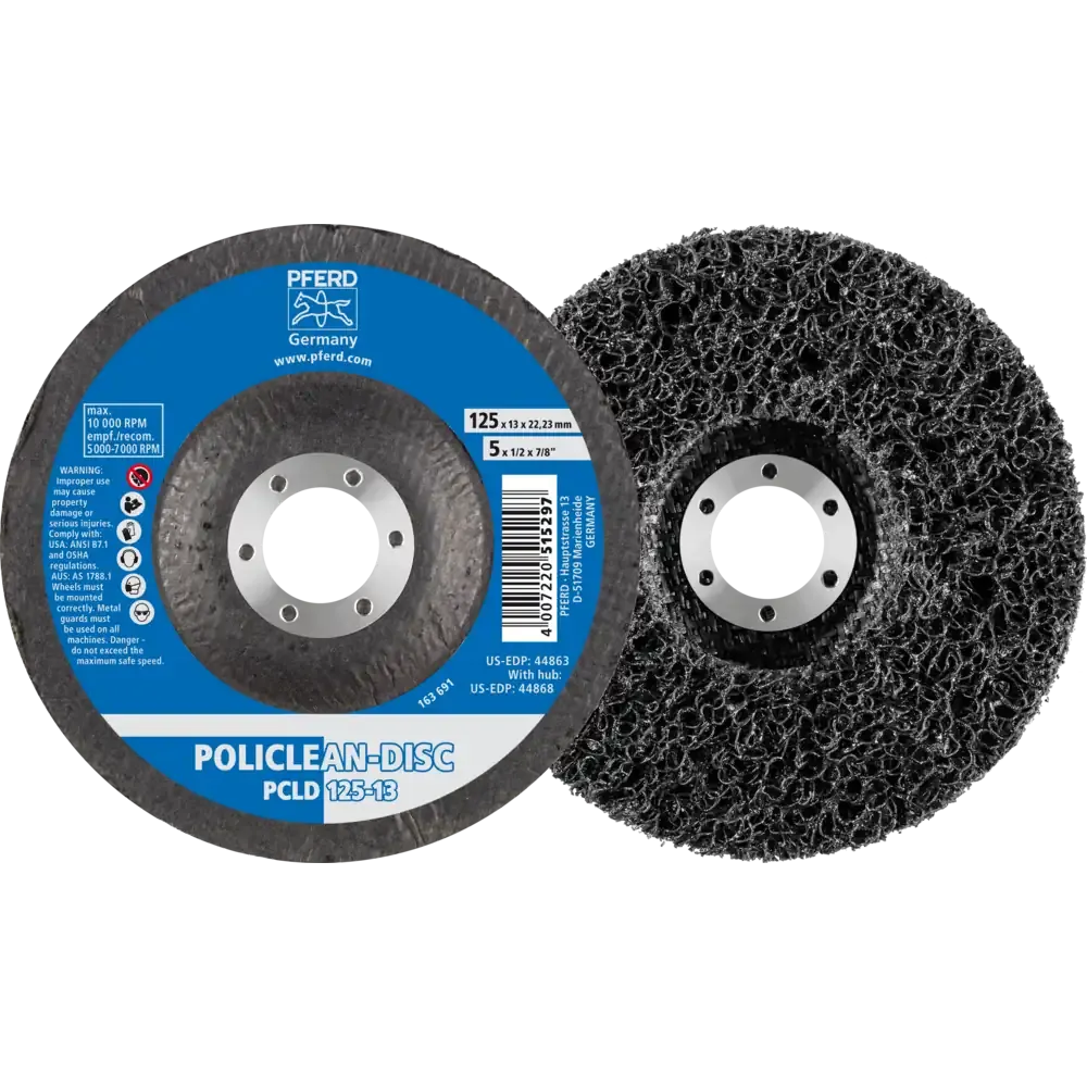 PFERD POLICLEAN PCLD Reinigungsvlies Ø 125x13mm Bohrung Ø 22,3mm