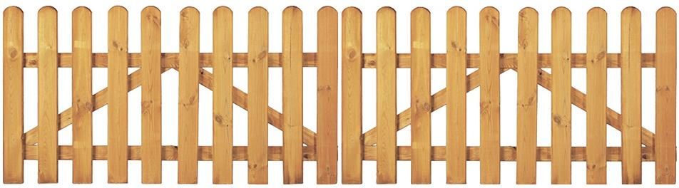 HEIKO-Gartentor 300x100cmLatten 20/90 mm, glatt, Riegel 25/70 mm, kdi grünohne Beschlag gerade