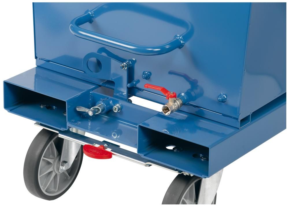 FETRA Muldenkipper 4702A Tragkraft 750kg mit Ablasshahn 450l 1214x669x708mm RAL5007