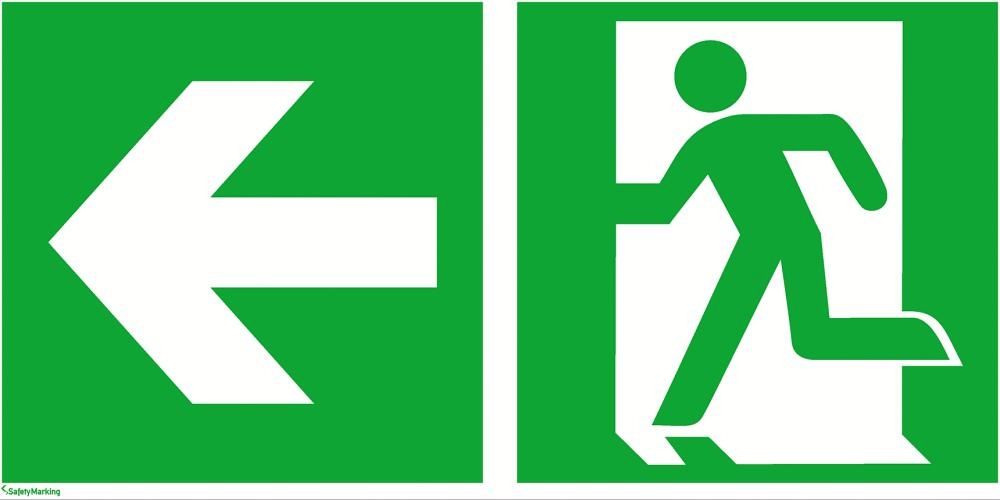 Fluchtwegschild Pfeil Ls