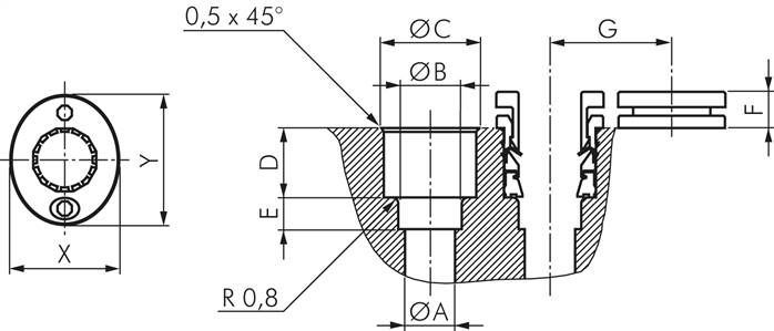 Einpresspatrone 4mm Steckanschluss, MSV-Körper
