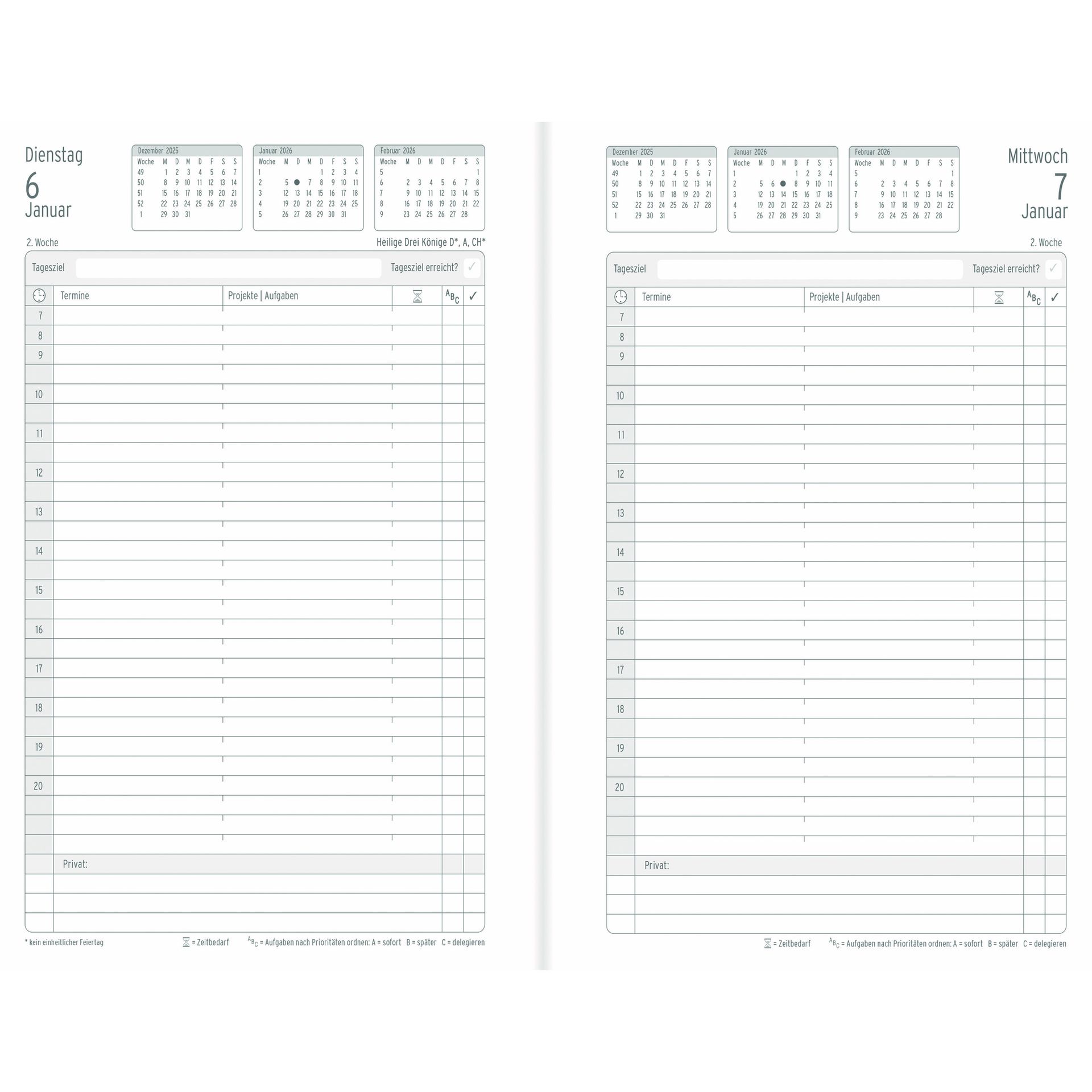 Buchkalender A5 sw