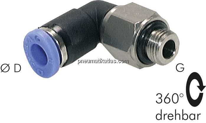 Winkel-Drehverschraubung M 5-4mm, IQS-Standard