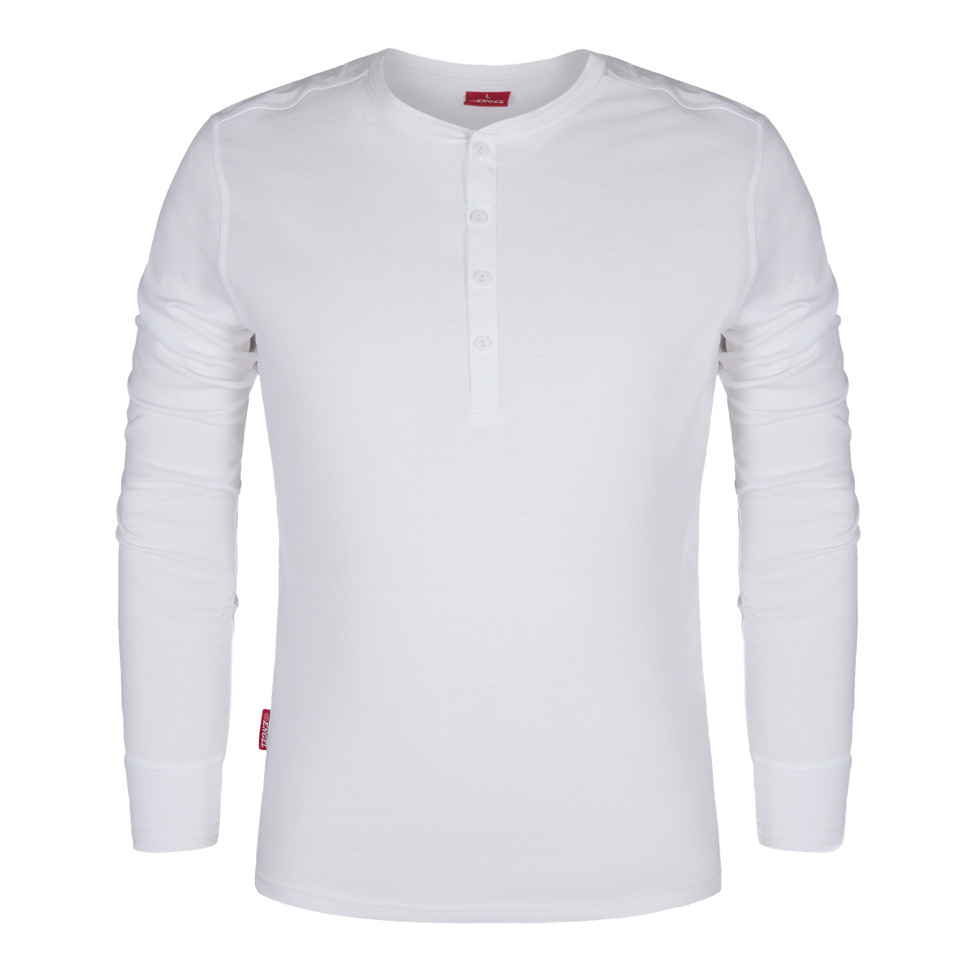 Extend Grandad langarm-Shirt Weiss, Gr. L
