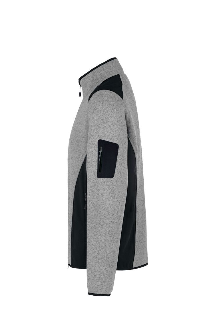 HAKRO Strickfleecejacke grau meliert, XS
