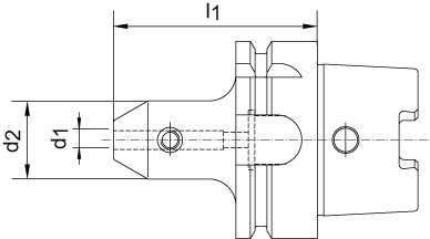 Flächenspannfutter DIN69893A HSK-A63 10x65 mm FORTIS