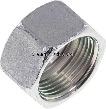 Überwurfmutter DN20, M 30 x 2, Bohrung 24,0mm, Stahl verzinkt