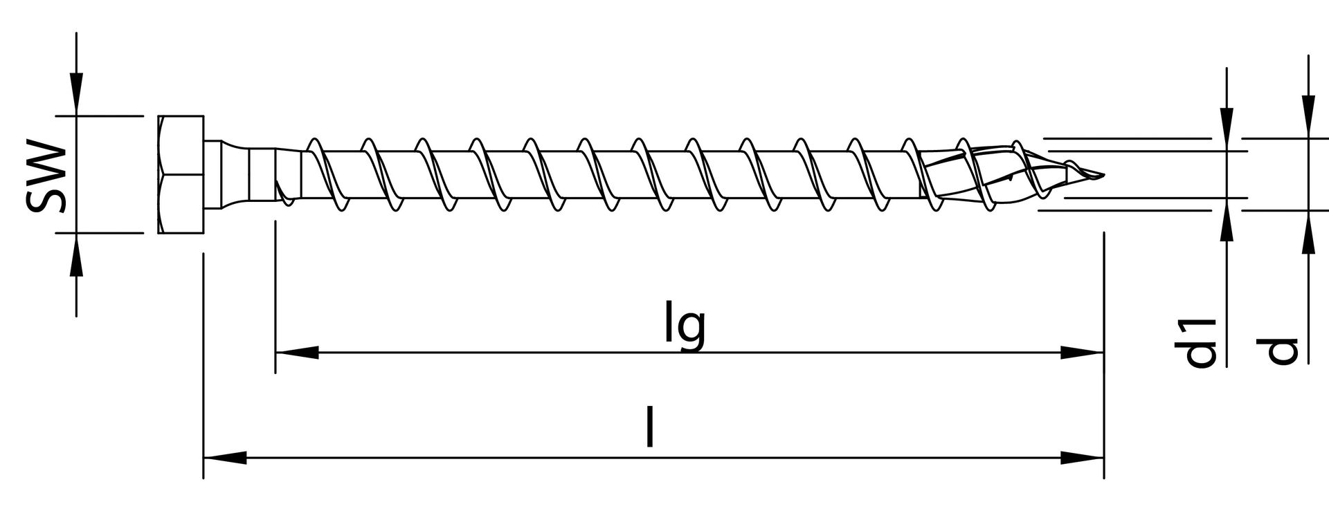 HECO-TOPIX-plus 8,0 x 100, Kombisechskantkopf, Sechskantkopf + T-Drive, Vollgewinde, verzinkt blau, A3K, 50 Stück, VARIANTA-Handwerkerverpackung