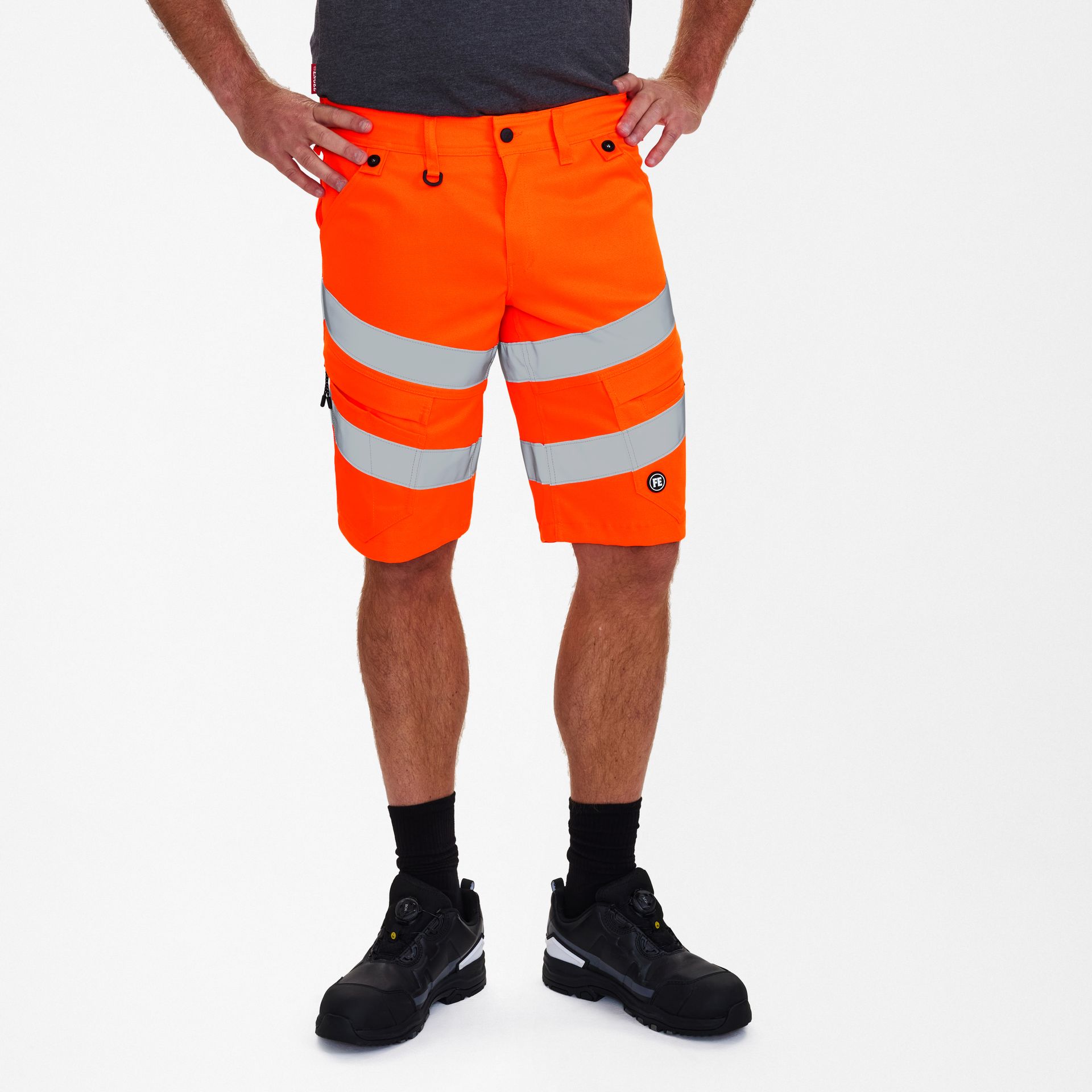 Safety Arbeitsshorts mit 2-Wege-Stretch Hi-vis Orange, Gr. 42