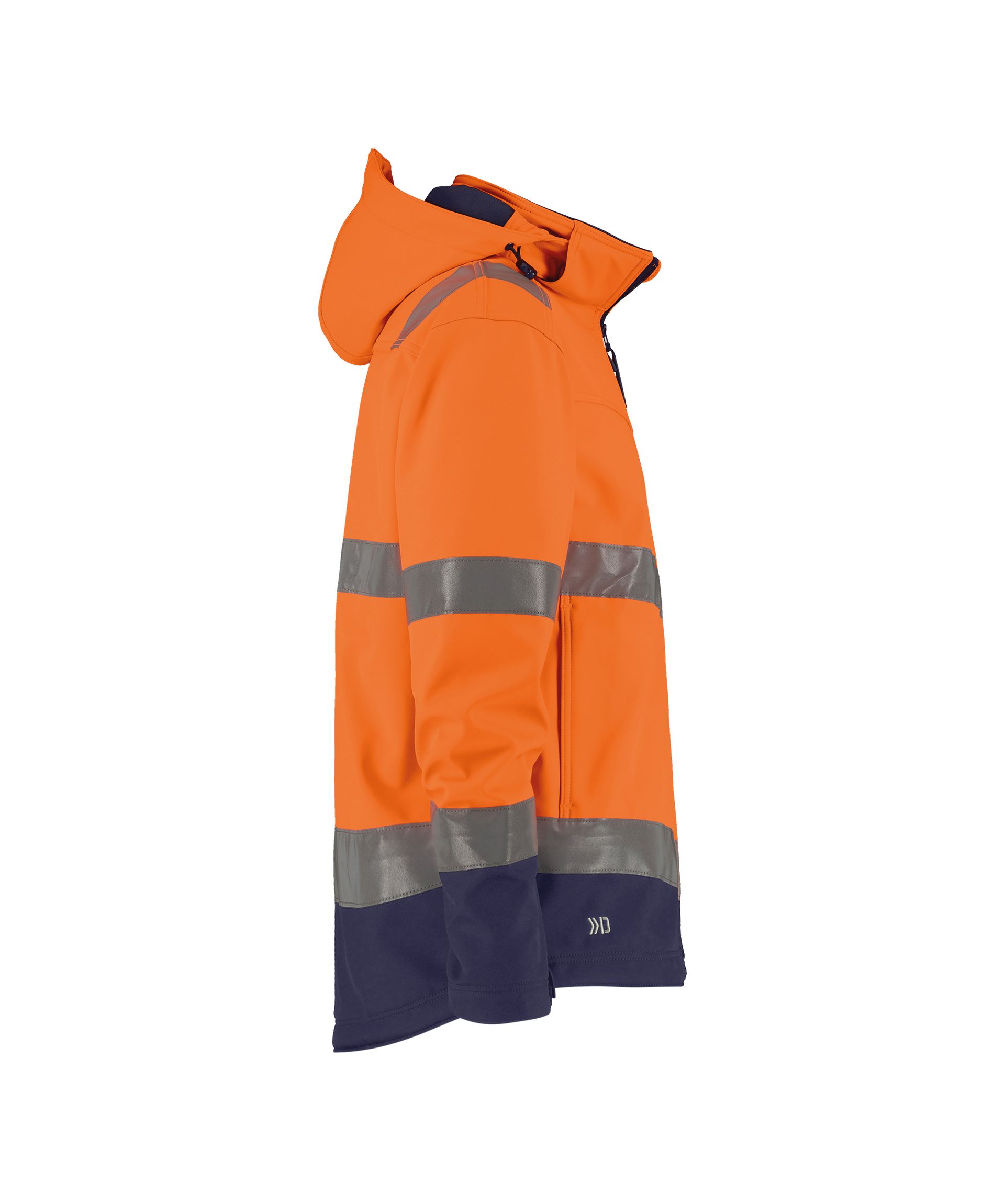 DASSY® Malaga - Warnschutz Softshell-Jacke - neonorange/dunkelblau, Gr. XL