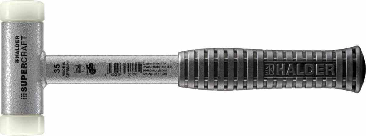 Schonhammer mit Stahlrohrstiel rückschlagfrei 35 mm HALDER