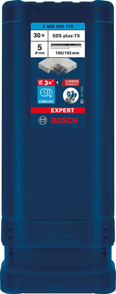 Hammerbohrer EXPERT 5x100x165mm Bosch VE à 30 Stück SDS plus-7X