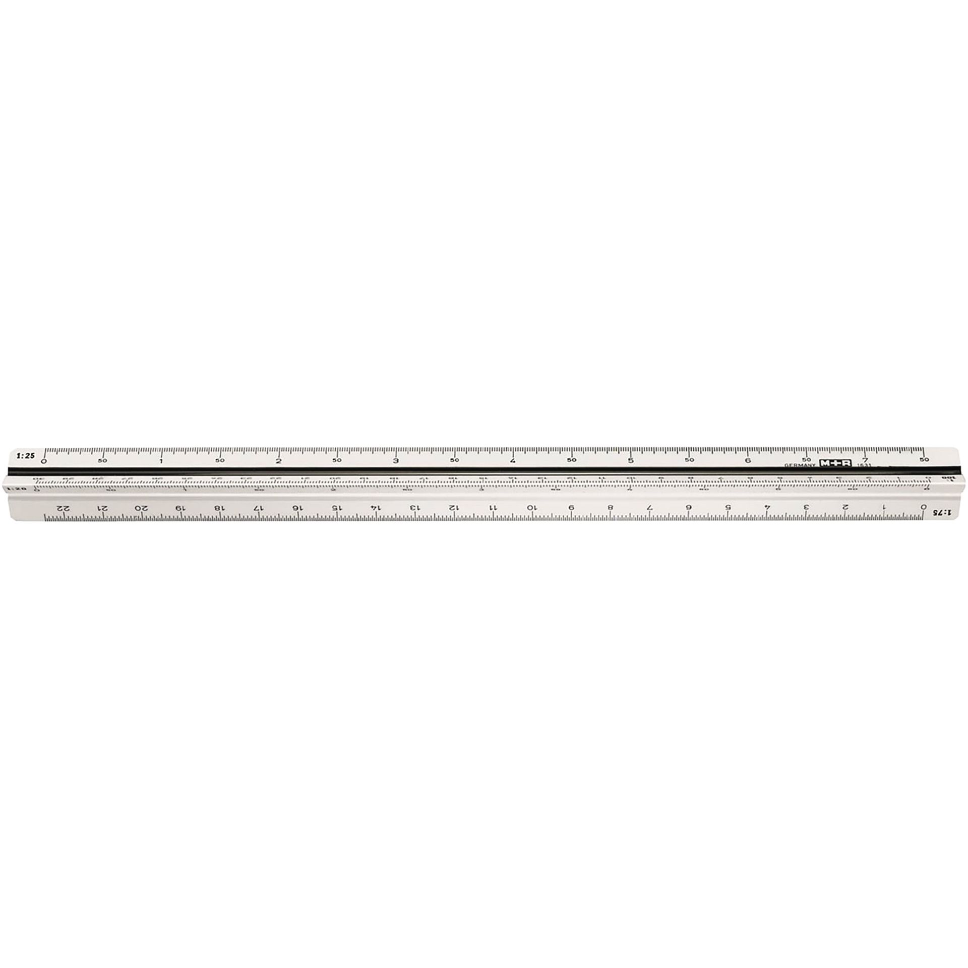Dreikantmaßstab 30cm Kunststoff weiß