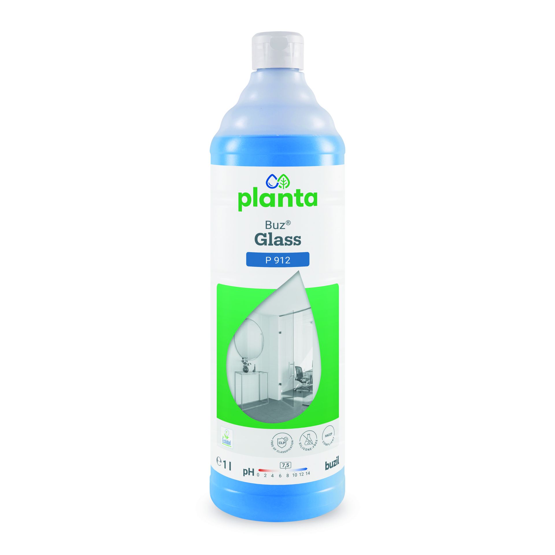 Buz® Glass,Ökologischer, gebrauchsfertiger Glasreiniger