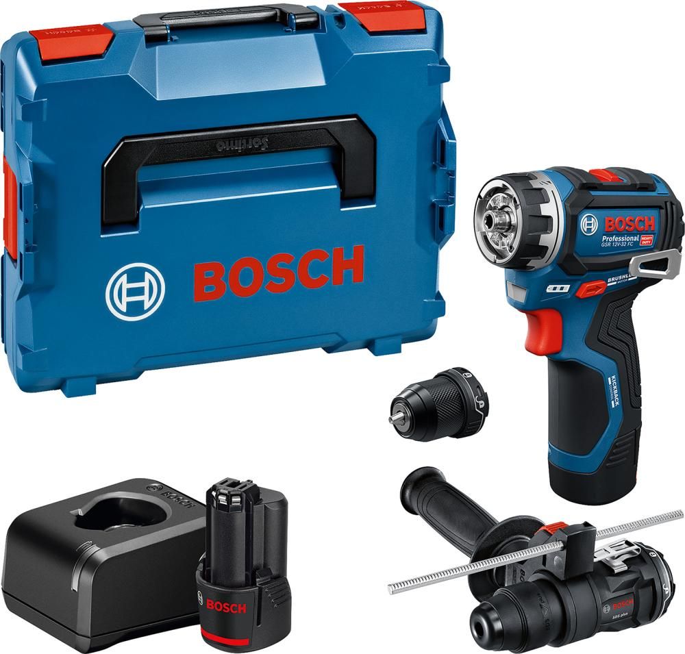 Akku-Bohrschrauber GSR 12V-32 FC 2x2Ah GFA 12-M/H 2x2Ah Ladegerät, L-Boxx