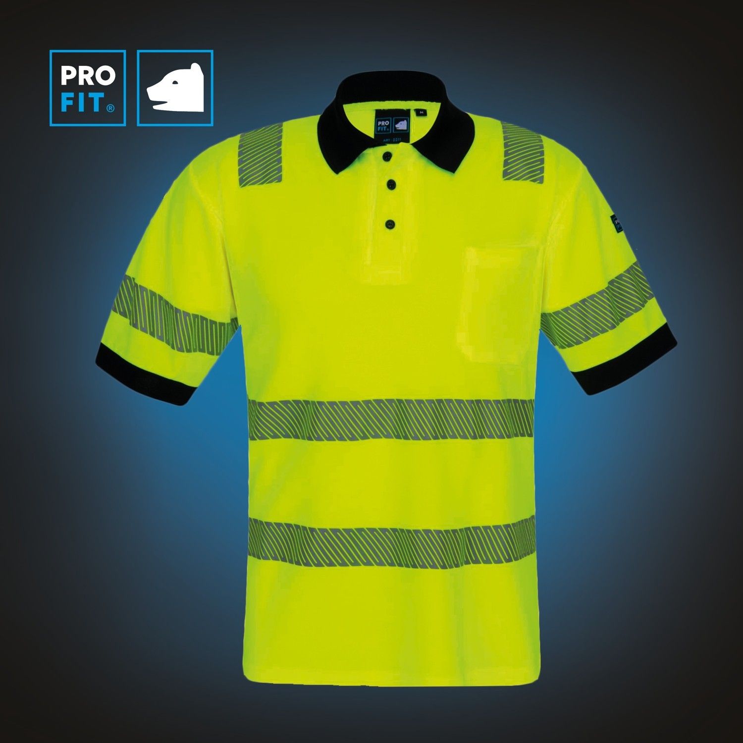 WARNSCHUTZ POLO-SHIRT mit UV-Schutz, neongelb, Gr. S