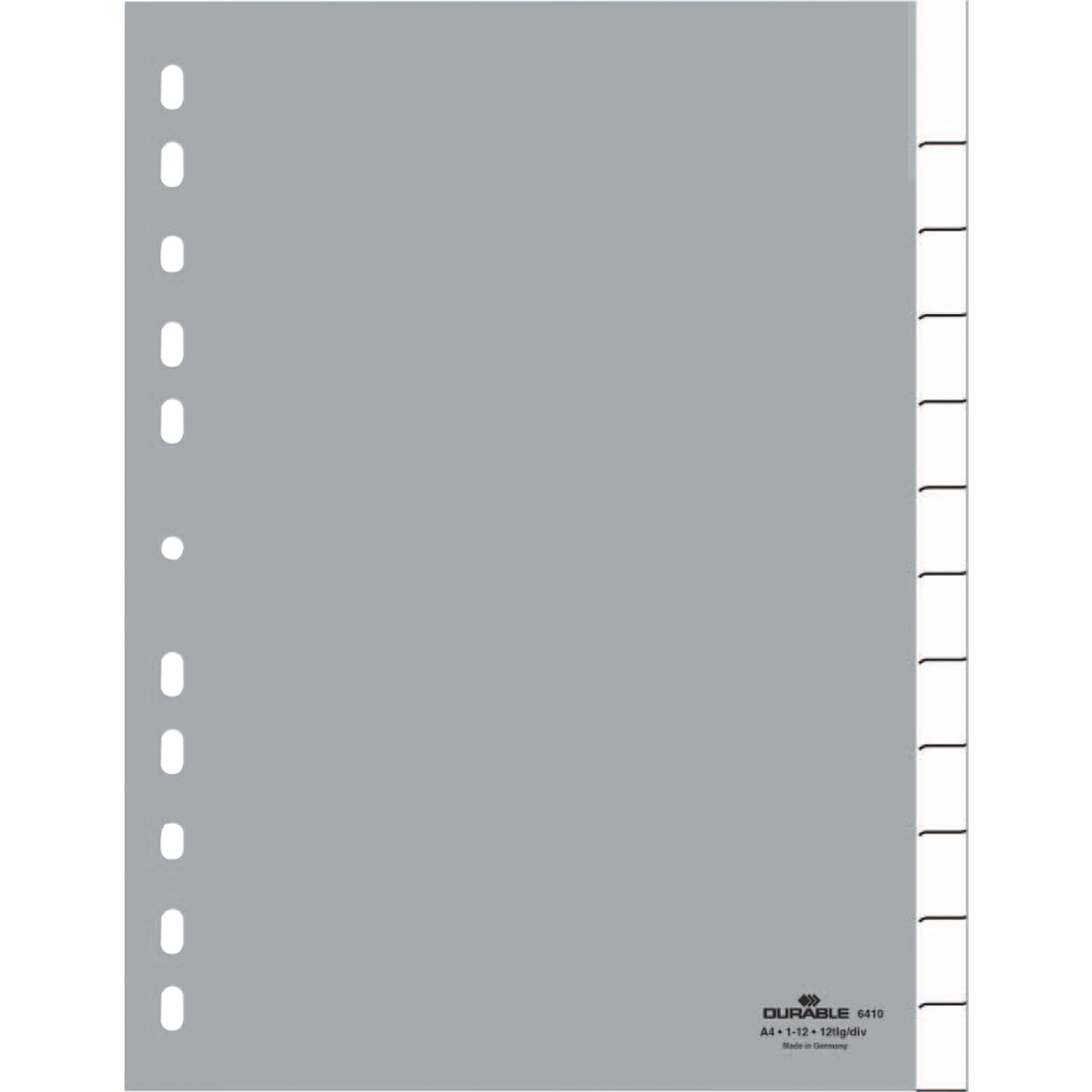 Ordnerregister  für A4 12tlg gr