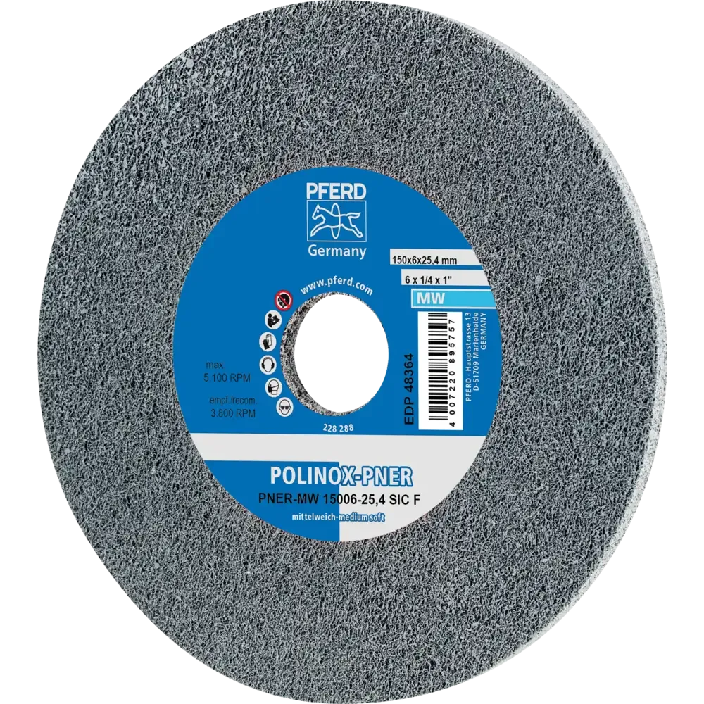 PFERD POLINOX verpresstes Vlies-Rad PNER Ø 150x6mm