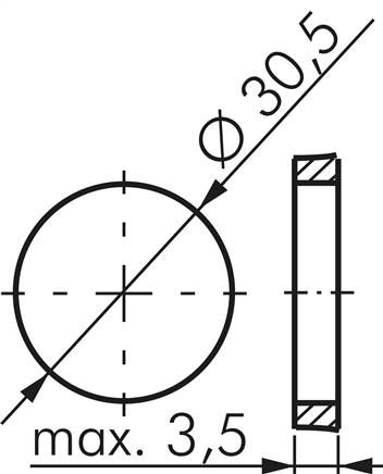 3/2-Wege Ventil G 1/8", Pilztaster rot