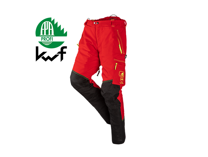SIP Schnittschutzhose ReFlex rot/leuchtgelb Gr. XS