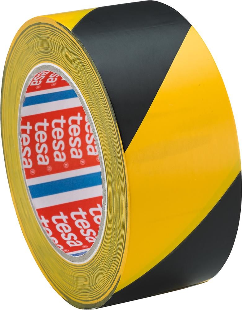 Tesa 4169 Bodenmarkierung, 33mx50mm, schwarz-gelb