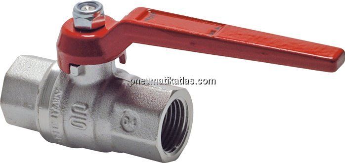 Messing-Kugelhahn, Rp 1/4", -0,9 bis 80 bar, silikonfrei gefertigt